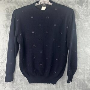 Givenchy monsieur sweater mens wool blue long sleeve*